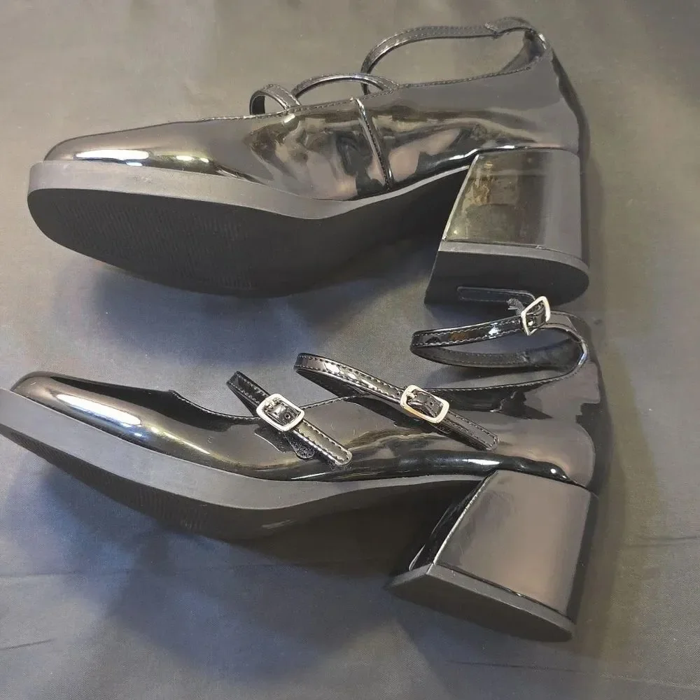 BRAND NEW SODA MULTI-STRAPS BLOCK-HEEL MARYJANE PUMP